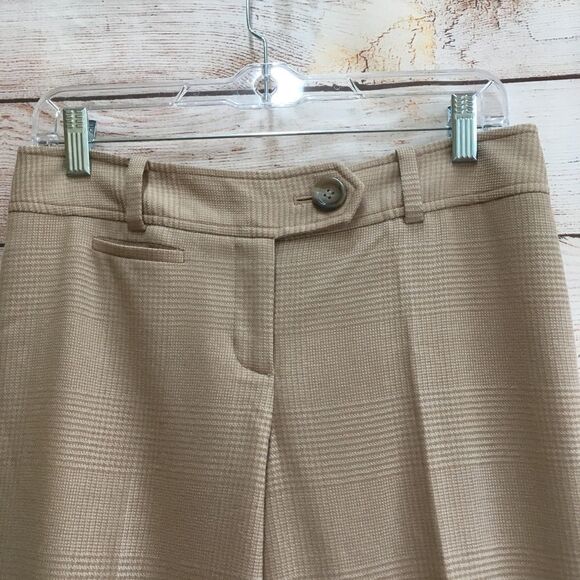 ANN‎ TAYLOR LINDSAY WIDE LEG CUFFED PANTS IN PLAID WOOL - Picture 6 of 8